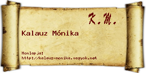 Kalauz Mónika névjegykártya